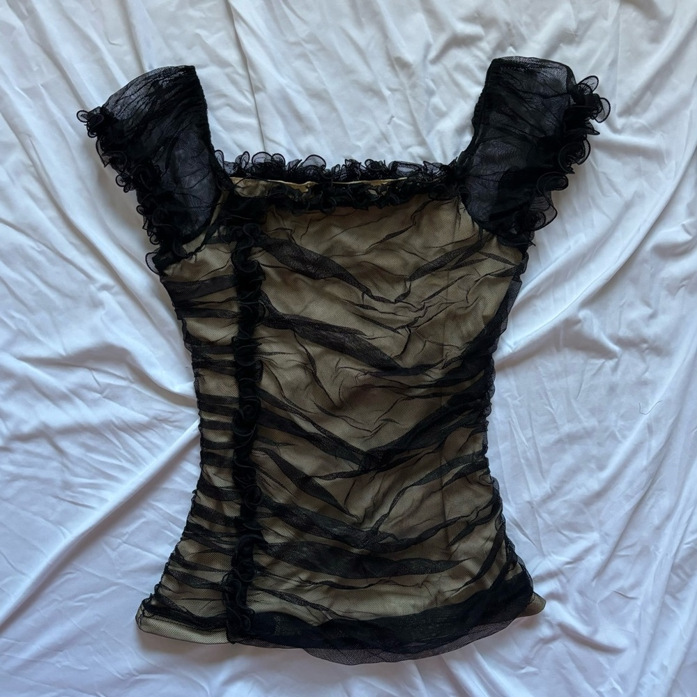 Dolce cabo ruched babydoll top